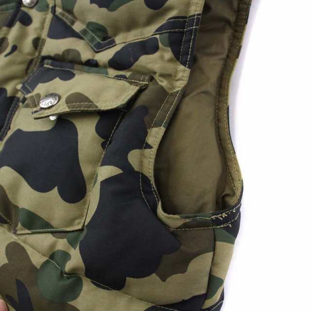 中古】アベイシングエイプ A BATHING APE ダウンベスト アウター 迷彩