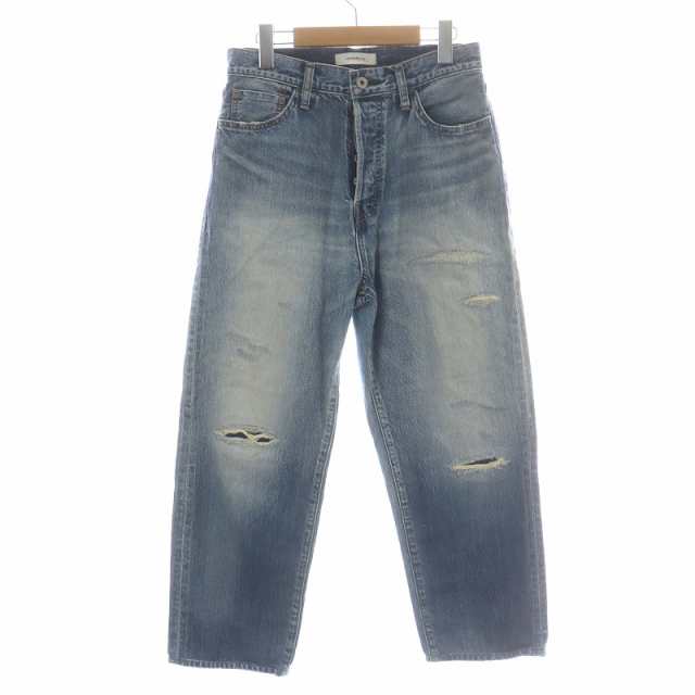 JOHNBuLL 新品タグ付 8分丈カットused加工デニムPANT Mサイズ - デニム