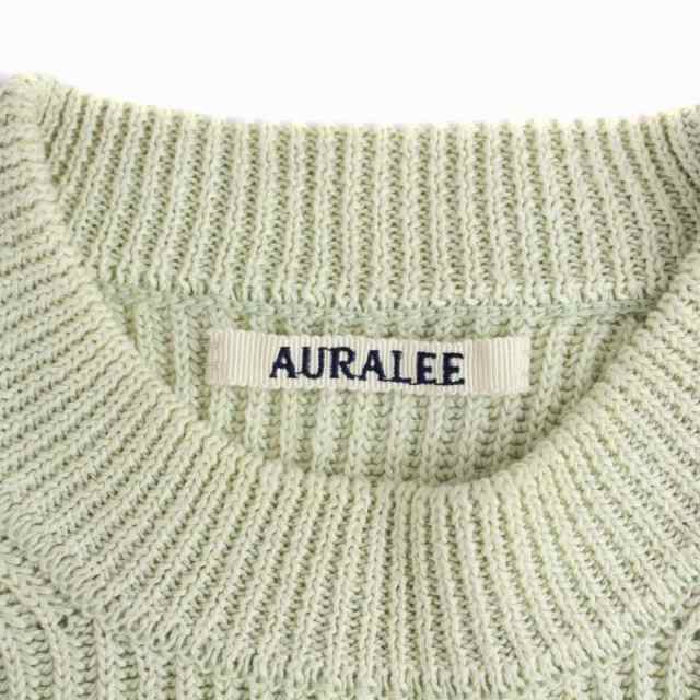 中古】オーラリー AURALEE 21SS HEMP RIB KNIT BIG P/O ニット