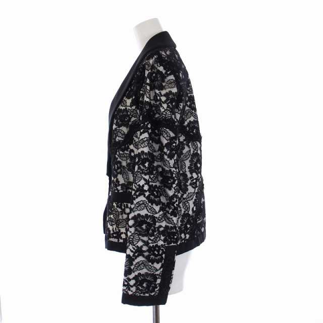 中古】シャネル CHANEL 14C 花柄レース ショールカラージャケット ココ