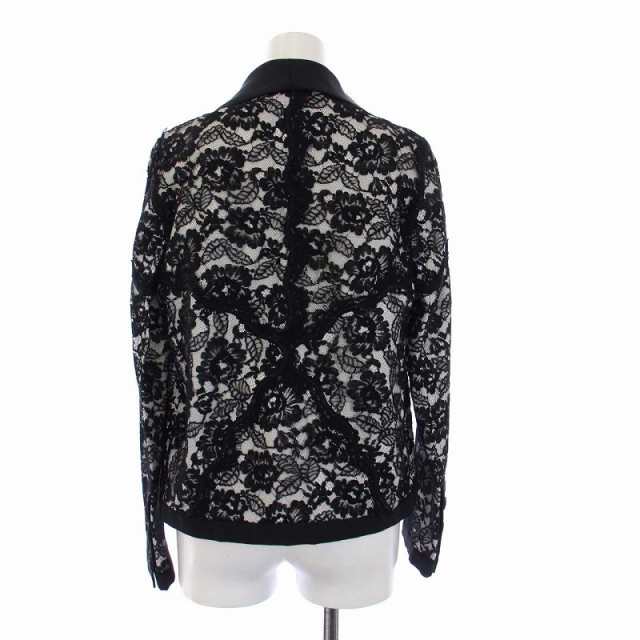 中古】シャネル CHANEL 14C 花柄レース ショールカラージャケット ココ