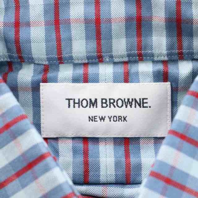 中古】トムブラウン THOM BROWNE ボタンダウンシャツ チェック 長袖 0