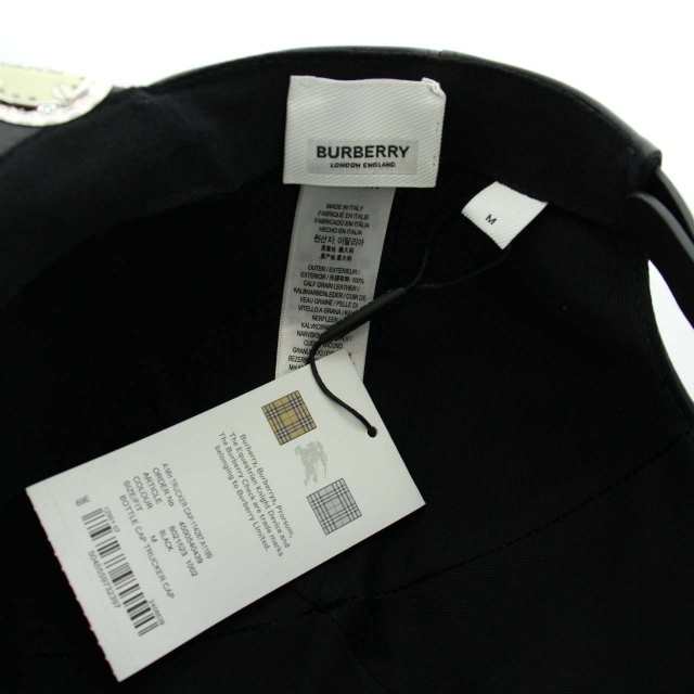 中古】未使用品 バーバリー BURBERRY タグ付き レザーキャップ