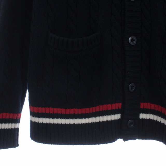 中古】フレッドペリー FRED PERRY カーディガン ニット 長袖 Vネック M