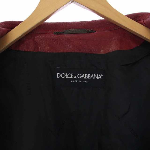 中古】ドルチェu0026ガッバーナ ドルガバ DOLCEu0026GABBANA USED加工 レザージャケット 革ジャン ジップアップ 48 M 赤 の通販はau  PAY マーケット - ブランド古着のベクトル - その他ジャケット・アウター