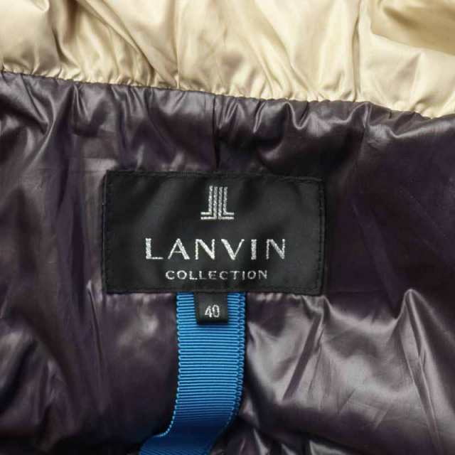 中古】ランバン LANVIN COLLECTION ダウンコート ミドル ビッグカラー