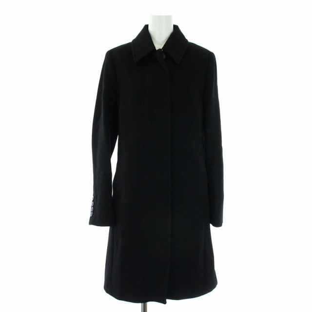 【中古】マックスマーラ MAX MARA ステンカラーコート カシミヤ混 アウター ミドル丈 ロング IJ38 S 黒 レディースの通販は 29,230円