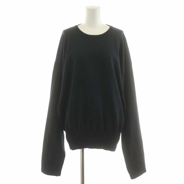 【中古】バレンシアガ BALENCIAGA 2016 ニット セーター 長袖 オーバーサイズ M 黒 ブラック /AN11 レディース