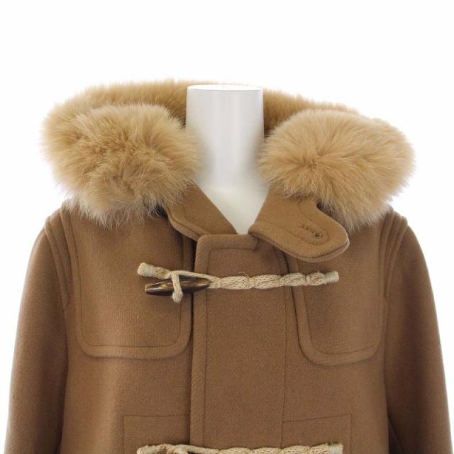 Drawer クリーム色 ファーつきダッフルコート 36 Drawer クリーム色 ファーつきダッフルコート 36