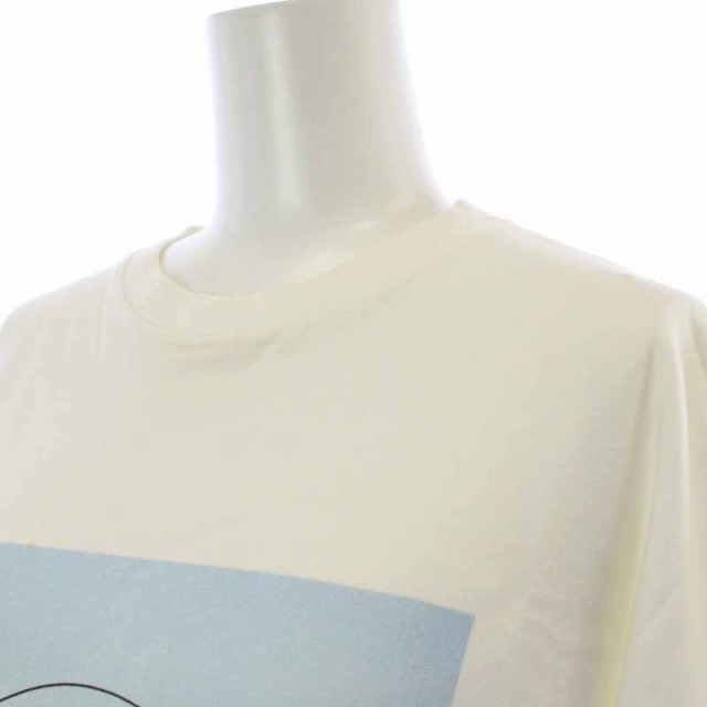 【中古】ナゴンスタンス nagonstans 22SS cut and sewn Tシャツ カットソー 五分袖 プリント オーバーサイズ M 白｜au  PAY マーケット