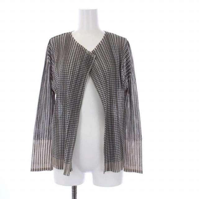 プリーツプリーズ　メッシュ　カーディガン プリーツプリーズ PLEATS PLEASE メッシュ カーディガン - メルカリ