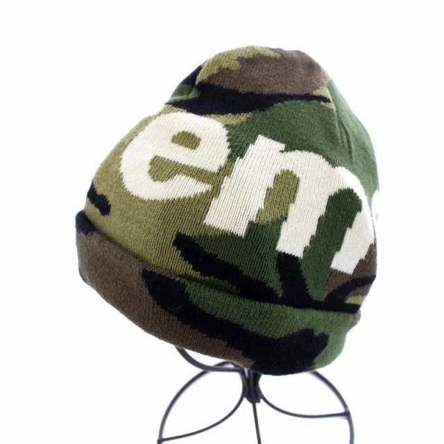 中古】SUPREME 17FW BIG LOGO BEANIE ビッグロゴビーニー ニット帽