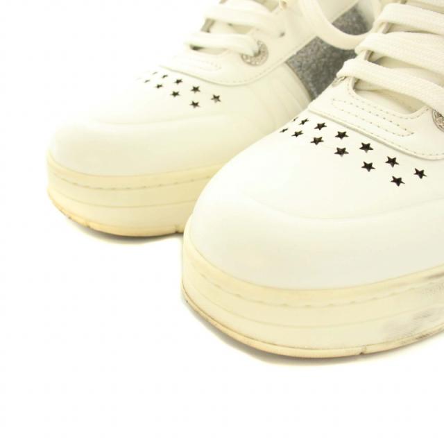 中古】JIMMY CHOO HAWAII-F スニーカー レザー グリッターラメ 星 