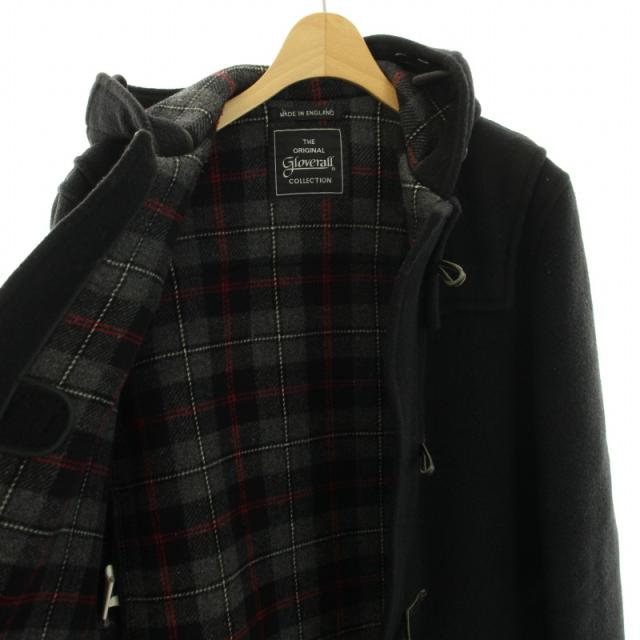 【極美品】グローバーオール ダッフルコート フード チェック ウール L 36 ファッション 【極美品】グローバーオール ダッフルコート