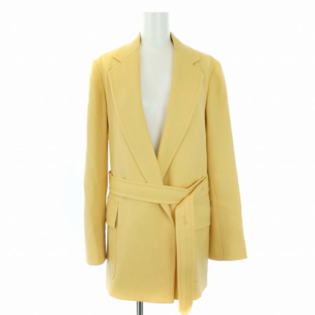 【中古】未使用品 オーラリー AURALEE 20AW WASHABLE WOOL MAX SERGE JACKET テーラードジャケット S 黄 レディースの通販は