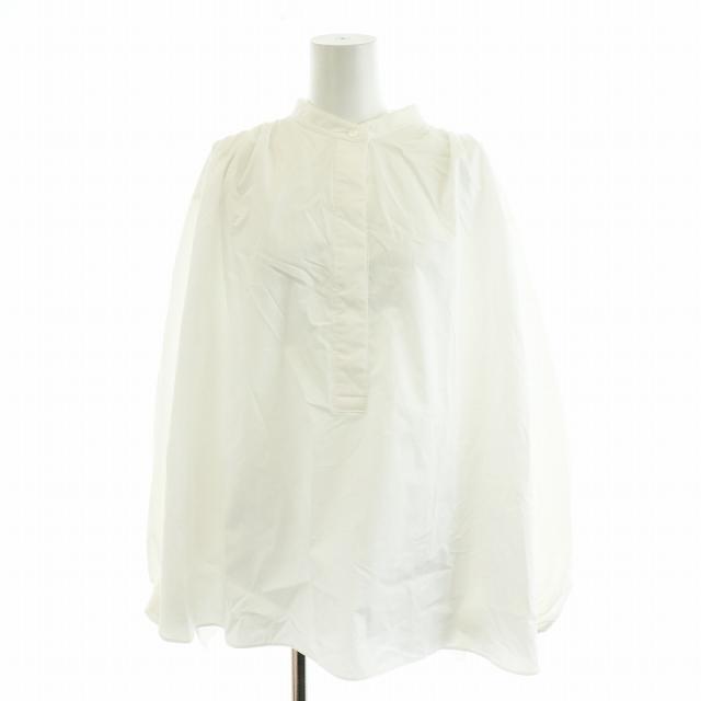 【中古】デパリエ DEPAREILLE スムースギャザー シャツ ブラウス 長袖 コットン 36 S 白 ホワイト /AN28 レディースの通販は 8,360円