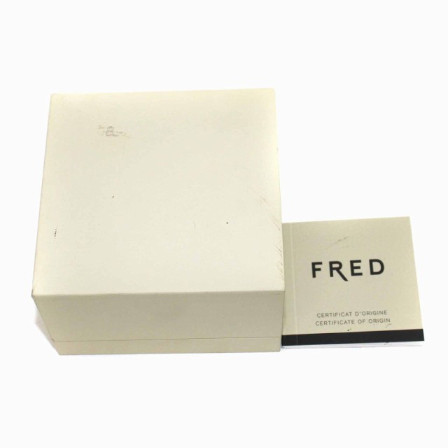 【中古】フレッド FRED フォース 10 Force 10 ミディアム ブレスレット Au750 K18 シルバー色 ホワイトゴールド