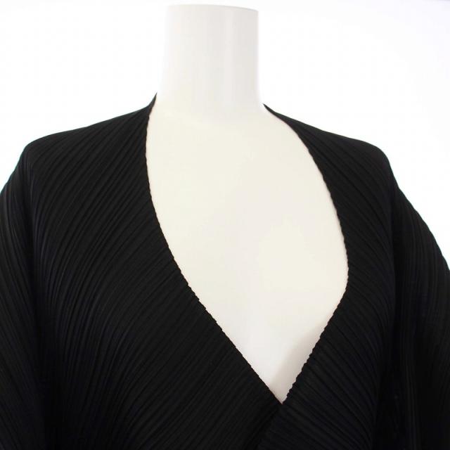 イッセイミヤケ プリーツプリーズ 変形カーディガン ブラック