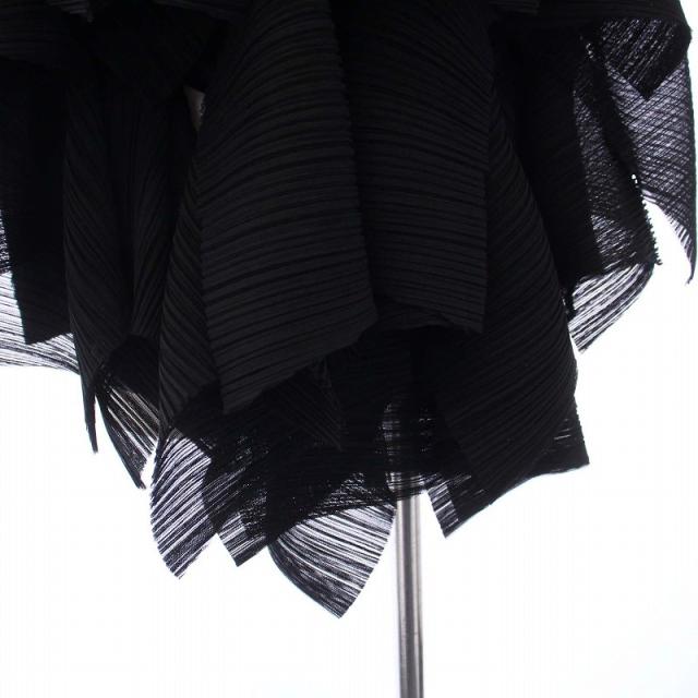 イッセイミヤケ プリーツプリーズ 変形カーディガン ブラック