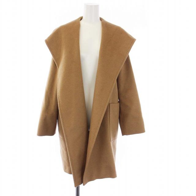 【中古】マックスマーラ MAX MARA フーテッドコート アウター ミドル キャメル 36 S ベージュ /KH レディースの通販は