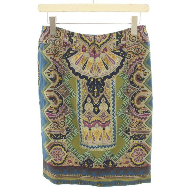 ETRO ペイズリー柄 タイトスカート ゴールド ETRO ペイズリー柄 タイトスカート ゴールド