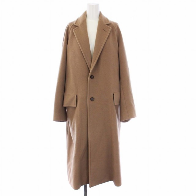 【中古】AURALEE 19AW CASHMERE WOOL MOSSER CHESTERFIELD COAT チェスターフィールドコート ロング 1 M ベージュ