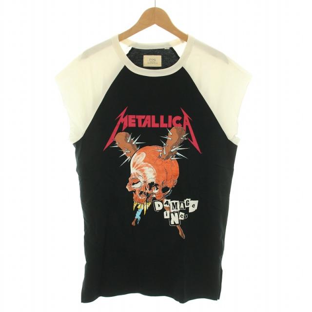 【中古】FOG FEAR OF GOD METALLICA カットオフラグランT Cut-Off Raglan tee ノースリーブ プリント S 黒 メンズの通販は 7,100円