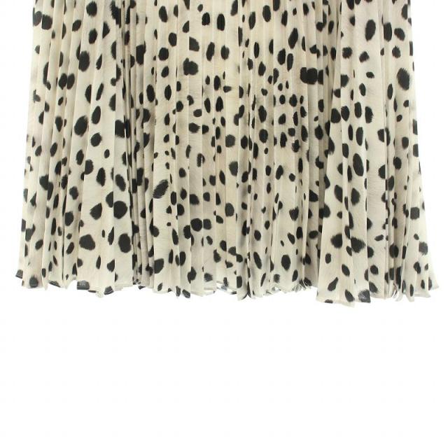 中古】バーバリー BURBERRY スカート ひざ丈 プリーツ ダルメシアン柄  
