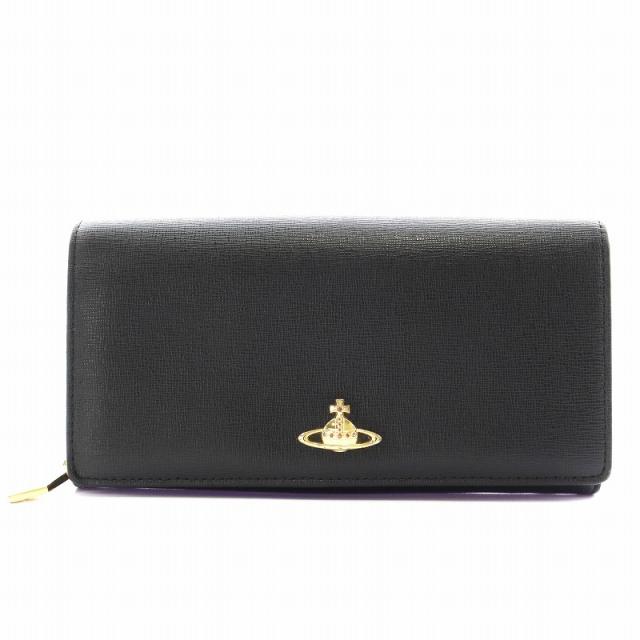 【中古】ヴィヴィアンウエストウッド Vivienne Westwood オーブ 長財布 小銭入れ レザー 黒 ブラック /AN8 レディースの通販は 5,063円
