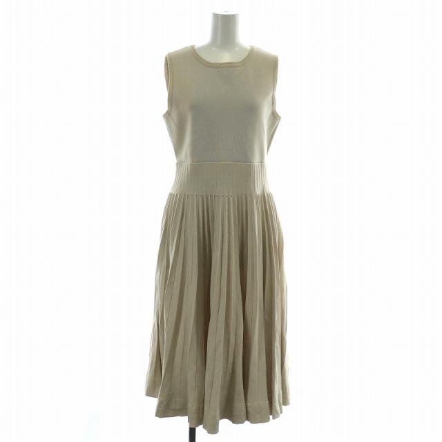 中古】フォクシー FOXEY 21年製 ニットワンピース ひざ丈 フレア  