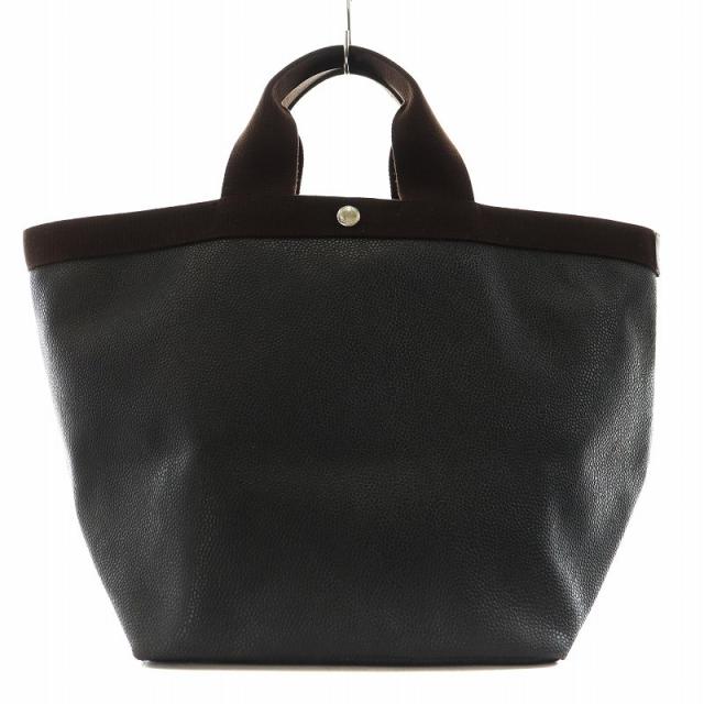 【中古】エルベシャプリエ Herve Chapelier GPライン 舟形トート L ハンドバッグ コーテッドキャンバス 黒 707GPの通販は 34,300円