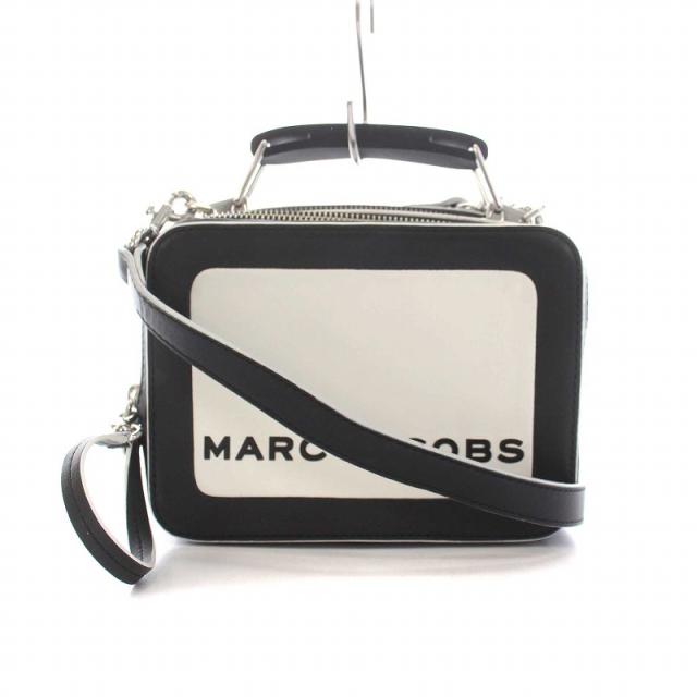 【中古】マークジェイコブス The Box ハンドバッグ ショルダーバッグ 2WAY レザー 白 ホワイト 黒 ブラック M0014506の通販は