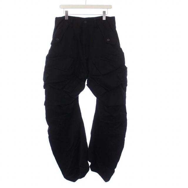 julius 10ss クロップド カーゴパンツ Julius 黒 2 ガスマスクカーゴパンツ （JULIUS / 10.5oz