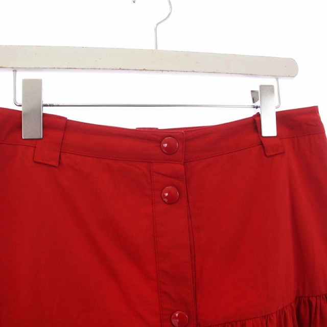 【数々のアワードを受賞】 中古】レッド ティアードスカート VALENTINO RED ヴァレンティノ スカート