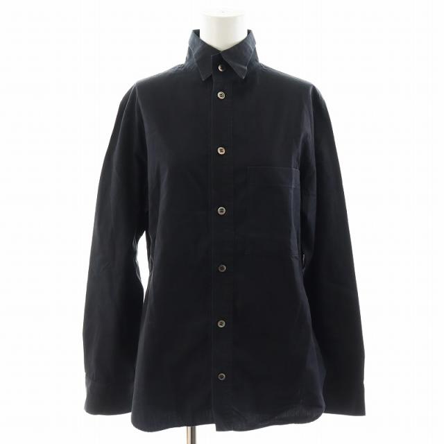 【中古】ワイズ Y's ヨウジヤマモト シャツ ブラウス 長袖 コットン 3 M 黒 ブラック /AN12 レディースの通販は 5,848円