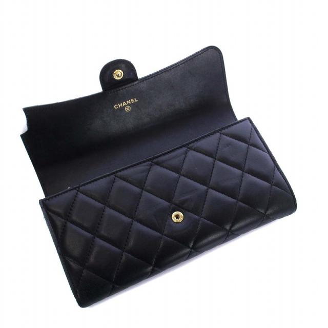 ✨️美品✨️ シャネル マトラッセ ラムスキン 長財布 ココマーク 二つ折り財布 シャネル 長財布 二つ折り 財布 マトラッセ ラムスキン