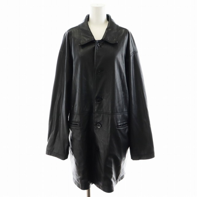 【中古】トゥデイフル TODAYFUL エコレザーオーバージャケット Ecoleather Over Jacket フェイクレザー 36 S 黒の通販は