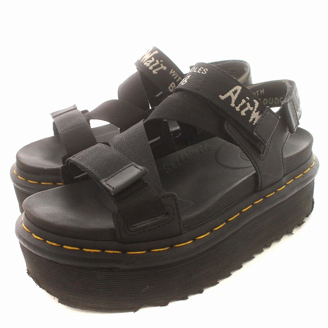 【中古】ドクターマーチン DR.MARTENS サンダル KIMBER キンバー 26532001 厚底 ストラップ UK5 24cm 黒 ブラックの通販は 5,800円