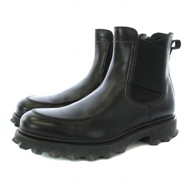 極美品■salvatore ferragamo【21.5】サイドゴアブーツ 黒 極美品□salvatore ferragamo【21.5】サイドゴアブーツ 黒