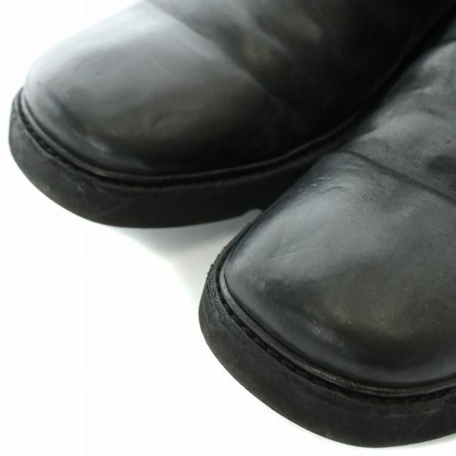 【中古】インカーネーション インカネーション incarnation ショートブーツ 厚底 ホースレザー サイドファスナー 黒の通販は