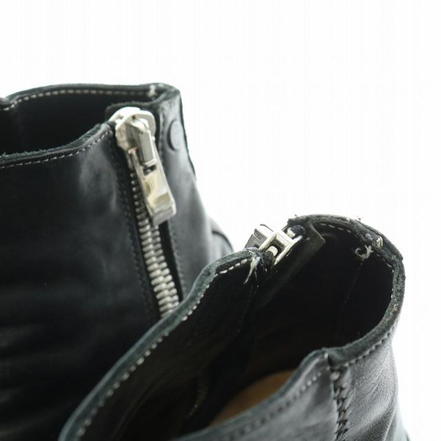【中古】インカーネーション インカネーション incarnation ショートブーツ 厚底 ホースレザー サイドファスナー 黒の通販は