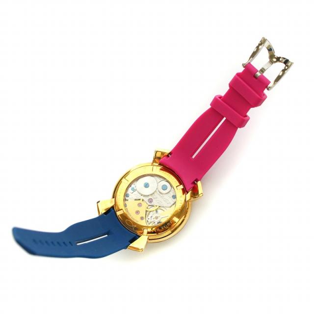 【可動品】ガガミラノ 手巻き 腕時計 マヌアーレ48 美品 可動品 GAGAMILANO ガガミラノ 腕時計 手巻き式 マヌアーレ