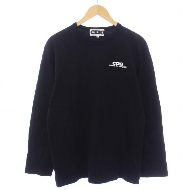 【中古】コムデギャルソン COMME des GARCONS CDG AD2023 Tシャツ ロンT カットソー 長袖 ロゴ XL ブラック SZ-T060の通販は 6,800円