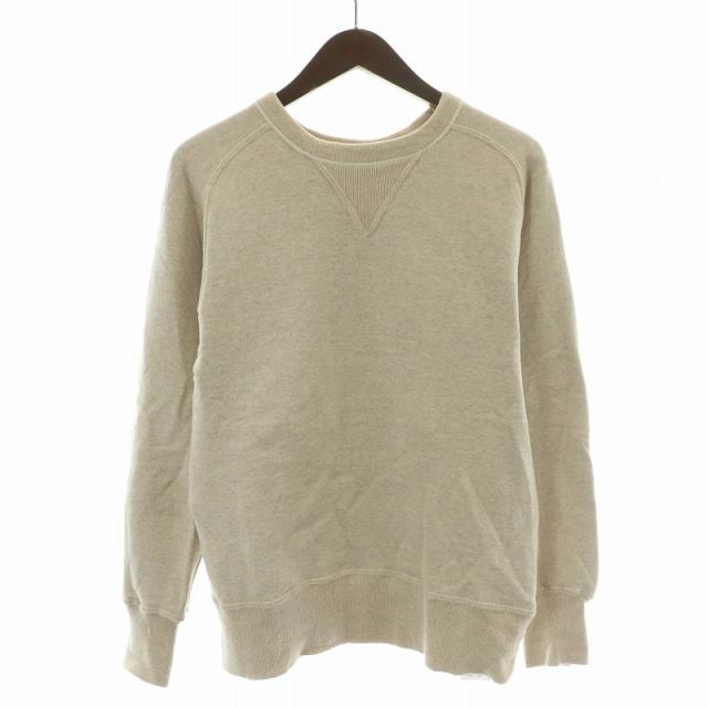 【中古】ウエアハウス フリーダムスリーブクルーネックスウェット トレーナー 長袖 38 ベージュ 404-PLAIN-FREEDOMの通販は 7,998円