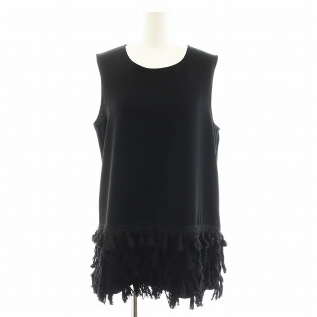 DOUBLE STANDARD CLOTHING Sov./ ツイルドッキングフリルトップス  