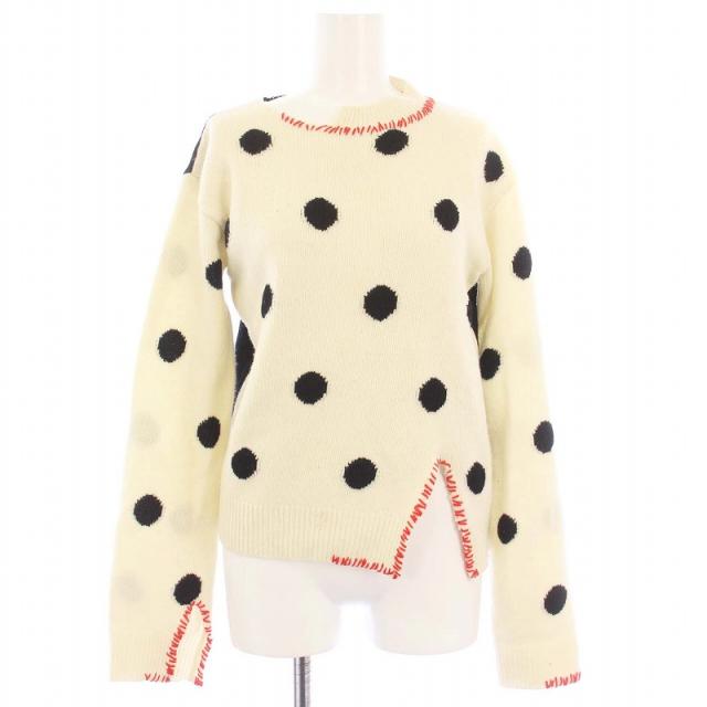 【中古】マルニ MARNI 23AW マルニードットセーター ニット 長袖 アシンメトリー 38 S アイボリー GCMD0481QOの通販は