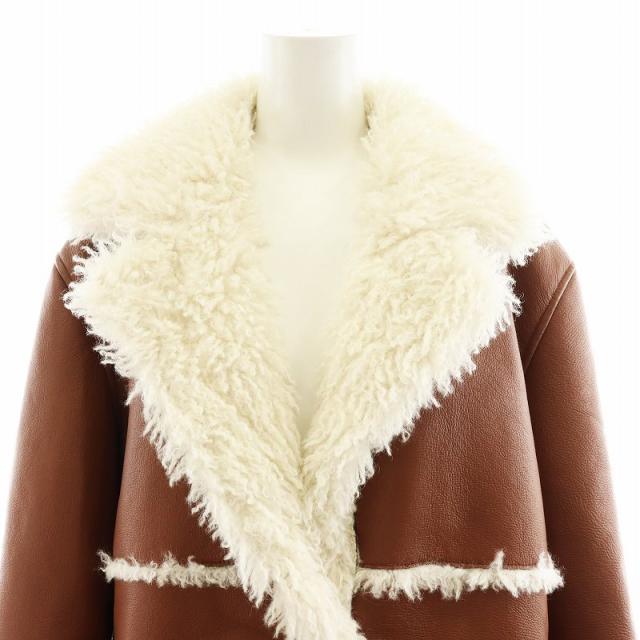 中古】マックス&コー MAX&CO. ボアコート ロング丈 アウター 40 茶  