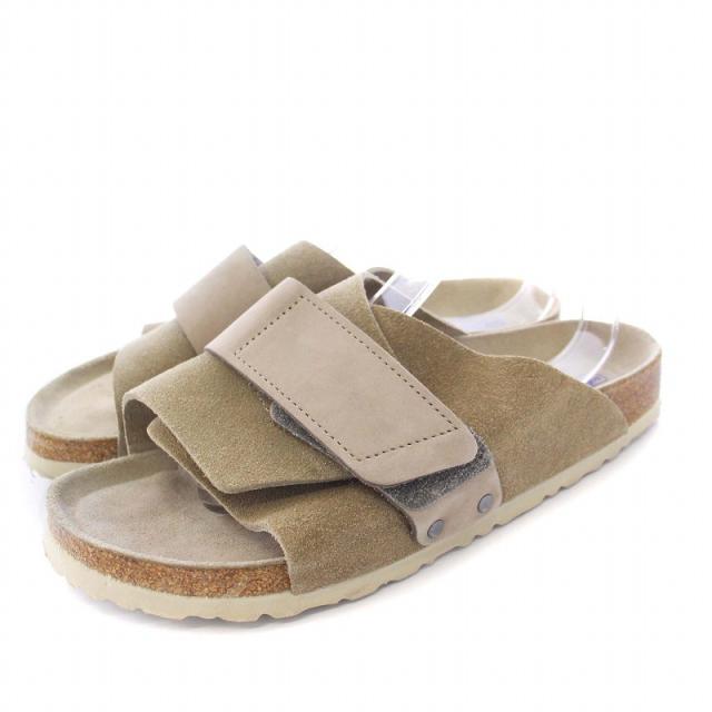 【中古】ビルケンシュトック BIRKENSTOCK KYOTO サンダル フラット スエード 40 26cm ベージュ /KH メンズの通販は 12,816円