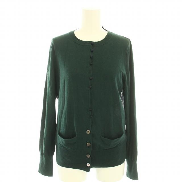 【中古】サカイラック ボタン切替ニットドッキングハート柄カーディガン 長袖 2 緑 黒 15AWLU994 レディースの通販は 5,400円