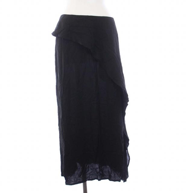 【中古】ヨウジヤマモトノアール YOHJI YAMAMOTO NOIR フレアスカート ロング アシンメトリー 1 S 黒 NO-S02-802の通販は 13,528円